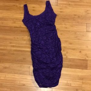 Moda Purple lace mini dress